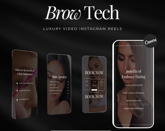 Brow Tech Instagram Reel Video Templates | Brow Lamination Instagram template | Brows Social Media Templates | Eyebrow Artist Instagram Post