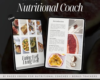 Ebook de Coach de Nutrición / Guía de Nutrición para Coaches de Salud / Ebook de Expertos en Nutrición / Plantillas para Dietistas / Publicaciones de Coaches de Bienestar en Redes Sociales