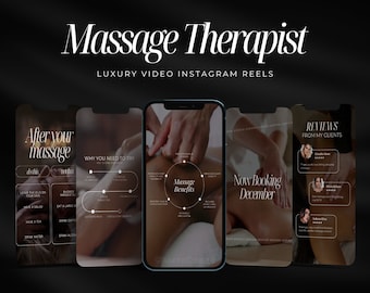 Videobeelden van massagetherapeut Instagram | Massagetherapeut Socialemediaberichten | Massagetherapie Instagram-sjabloon | Spa Instagram-berichten