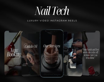 Nail Tech Instagram Video Reels | Nail Artist Instagram Post | Nail Technician Social Media Posts | Gel Nails Templates | Manicurist posts