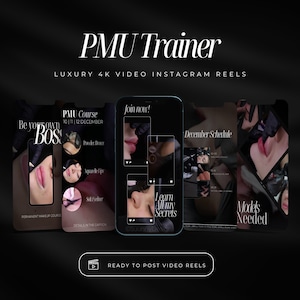 PMU Trainer Instagram Reels | Pmu Instagram Template | Pmu Instagram Template | Lip Blush Reels | PMU Social Media Post | PMU Brows Template