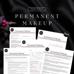 Formes de maquillage permanent | Formulaires modifiables PMU | Formes de microblading | Formulaires de consentement PMU Brows | Cartes de suivi Pmu | Modèle Instagram PMU