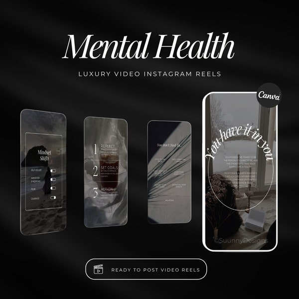 Mental Health Reels  | Therapist Templates |  Psychologist Templates | Mental Health Social Media |  Counseling Template | Holistic Coach