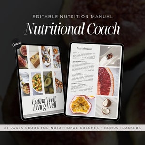 Ebook de Coach de Nutrición / Guía de Nutrición para Coaches de Salud / Ebook de Expertos en Nutrición / Plantillas para Dietistas / Publicaciones de Coaches de Bienestar en Redes Sociales