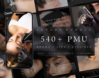 500+ Microblading Instagram Templates | PMU  Templates | Lip Blush Template | Permanent Makeup Post | PMU Brows Templates | Pmu artist posts