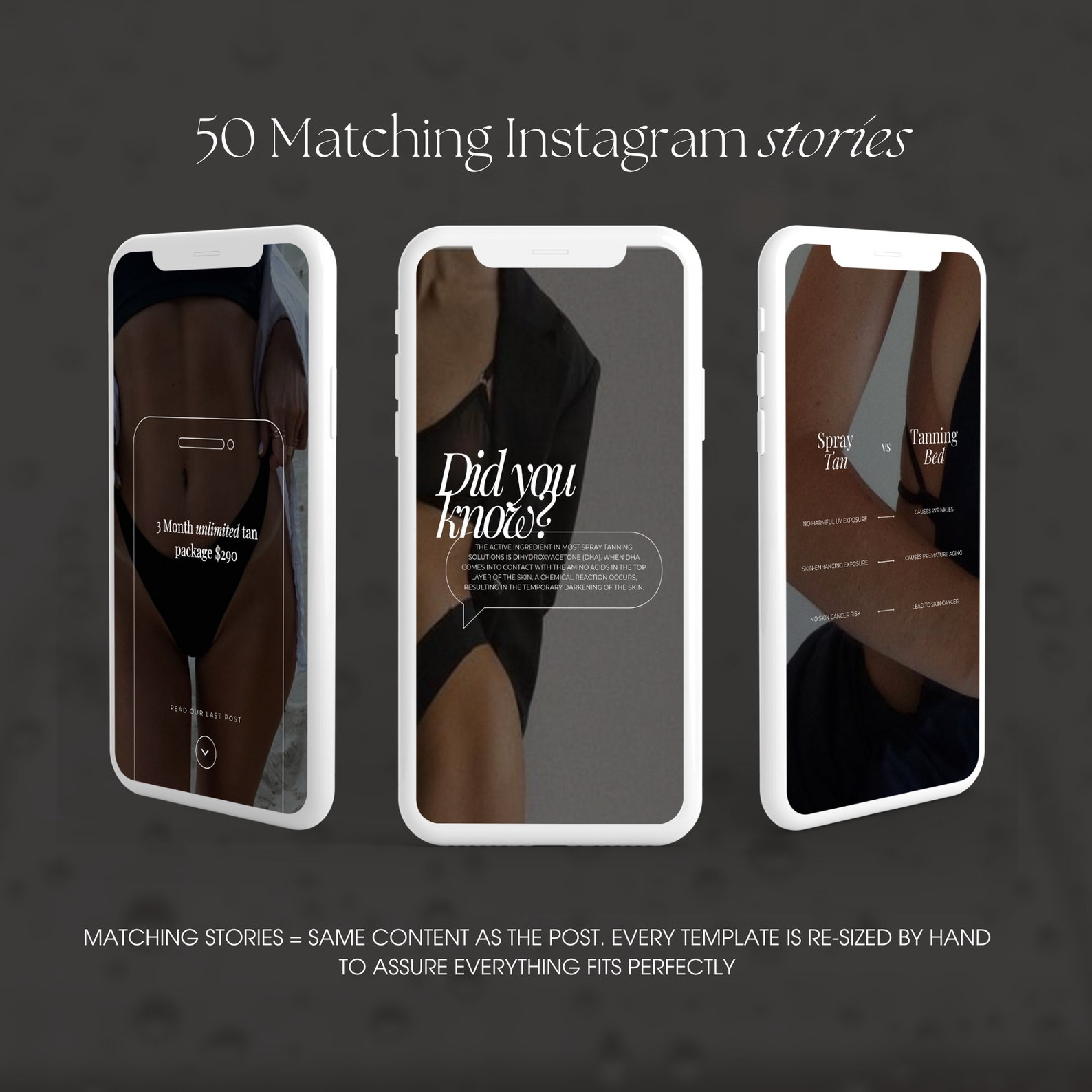 Luxury Spray Tan Instagram Templates Spray Tanning Posts - Etsy