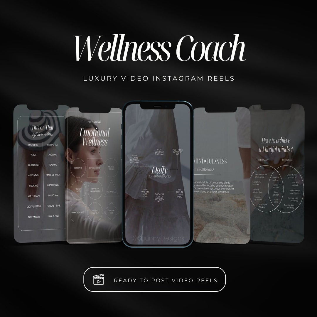 Wellness Coach Reels Instagram | Wellness Templates | Wellness Coach ...