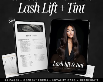 Lash Lift Training Editable Guide | Lash lift and tint Training Manual | Lash Lift Course Manual | Lash Instructor Manual Ebook | Lash tint