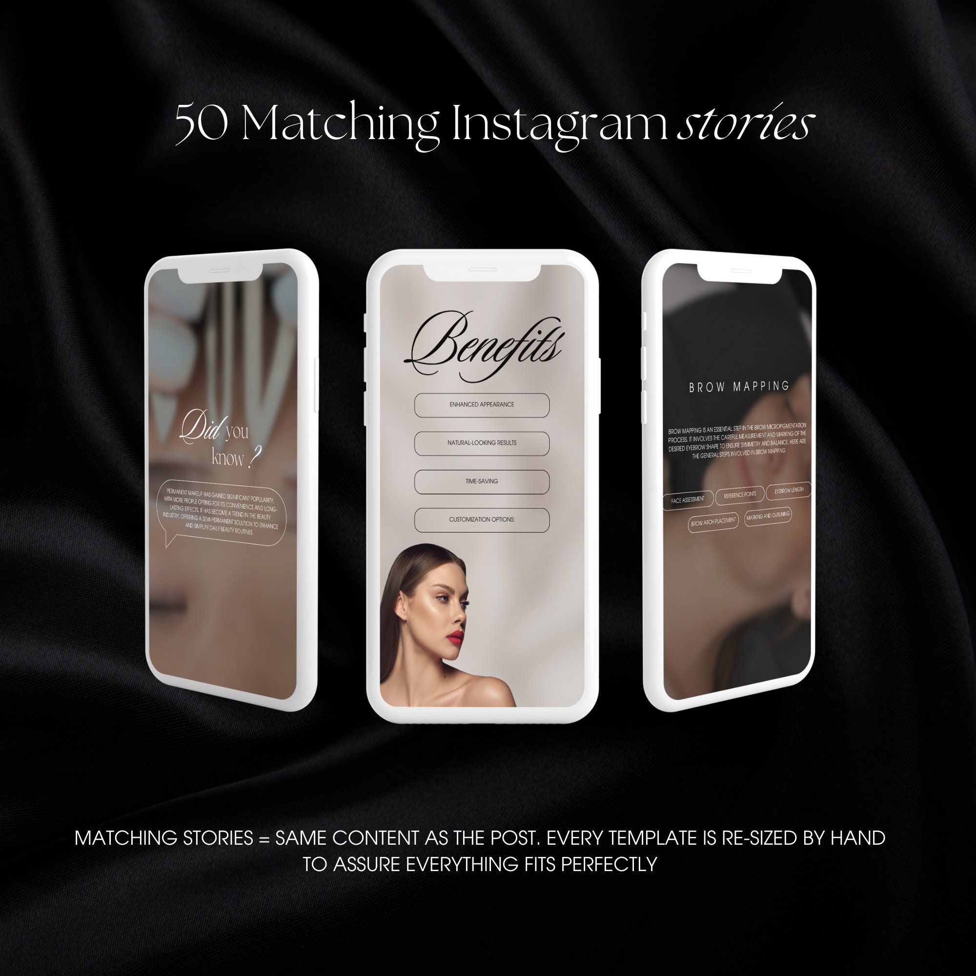 Microblading Instagram Template PMU Instagram Template - Etsy