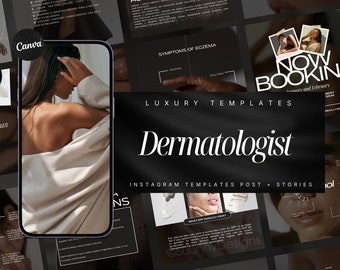 Dermatology Instagram Templates | Skincare Instagram Template | Dermatologist Templates | Skincare Social Media Posts | Cosmetic Dermatology