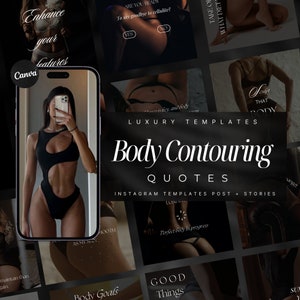50 Body Sculpting Quotes Instagram Templates | Body Contouring Instagram Templates | Cool Sculpting Posts | RF Cavitation | Medspa Templates