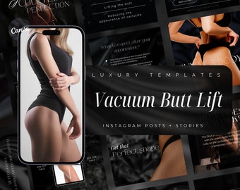 100 Instagram-sjablonen voor vacuüm-butt-lift-therapie| Body Sculpting Instagram-sjablonen | Butt Lift-sjablonen | Butt Cupping-therapiepalen