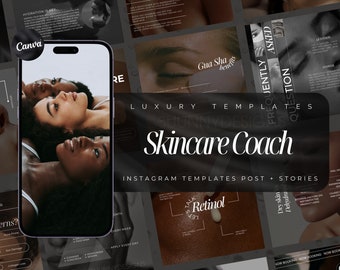 Skincare Coach Instagram Templates | Esthetician Instagram Template | Dermatologist Template | Skincare posts | Acne | Skincare Templates
