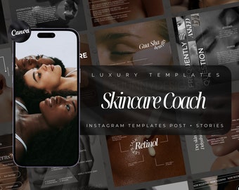 Skincare Coach Instagram Templates | Esthetician Instagram Template | Dermatologist Template | Skincare posts | Acne | Skincare Templates
