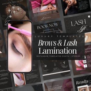 100 Lash Lift Instagram Template Brow Lamination Lash Tech Instagram Post Lash Lamination Templates Lash Tech Social Media Post image 1