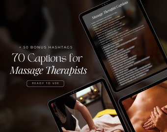 Massage Therapist Captions|  Massage Therapist Social Media Posts | Massage Therapy Instagram Template | Spa Instagram Posts | Massage Post