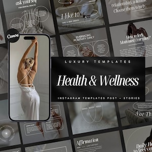 Health Coach Instagram Templates  | Life Coach Templates |  Wellness Coach Templates | Holistic Coach Posts | Wellness Templates Instagram