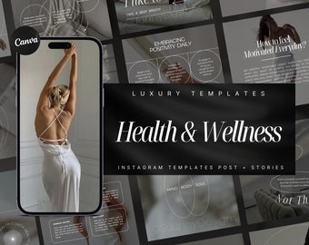 Health Coach Instagram Templates  | Life Coach Templates |  Wellness Coach Templates | Holistic Coach Posts | Wellness Templates Instagram