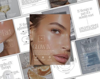IV Therapy Instagram Templates  | Iv Hydration Instagram Templates | IV Cocktail Drip | Iv therapy branding kit | IV Drip Template