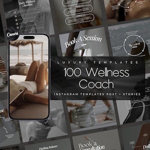 Wellness Coach Instagram Templates  | Wellness Templates |  Wellness Coach Templates | Holistic Coach  Posts | Wellbeing Templates