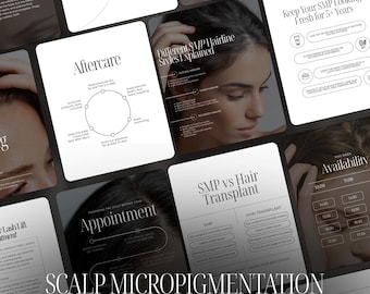 Instagram-mallar för mikropigmentering av hårbotten | Pmu Instagram-mall | SMPTemplates | PMU-inlägg för sociala medier | SMP Instagram-inlägg | Hårbotten PMU