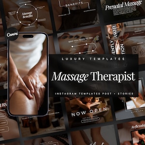 Massage Instagram Template |  Massage Therapist Social Media Posts | Massage Therapy Instagram Template | Spa Instagram Posts | Massage Post