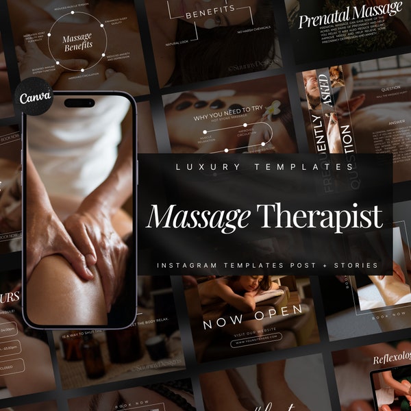 Massage Instagram Vorlage | Massage Therapeut Social Media Posts | Massage Therapie Instagram Vorlage | Spa Instagram Posts | Massagepost