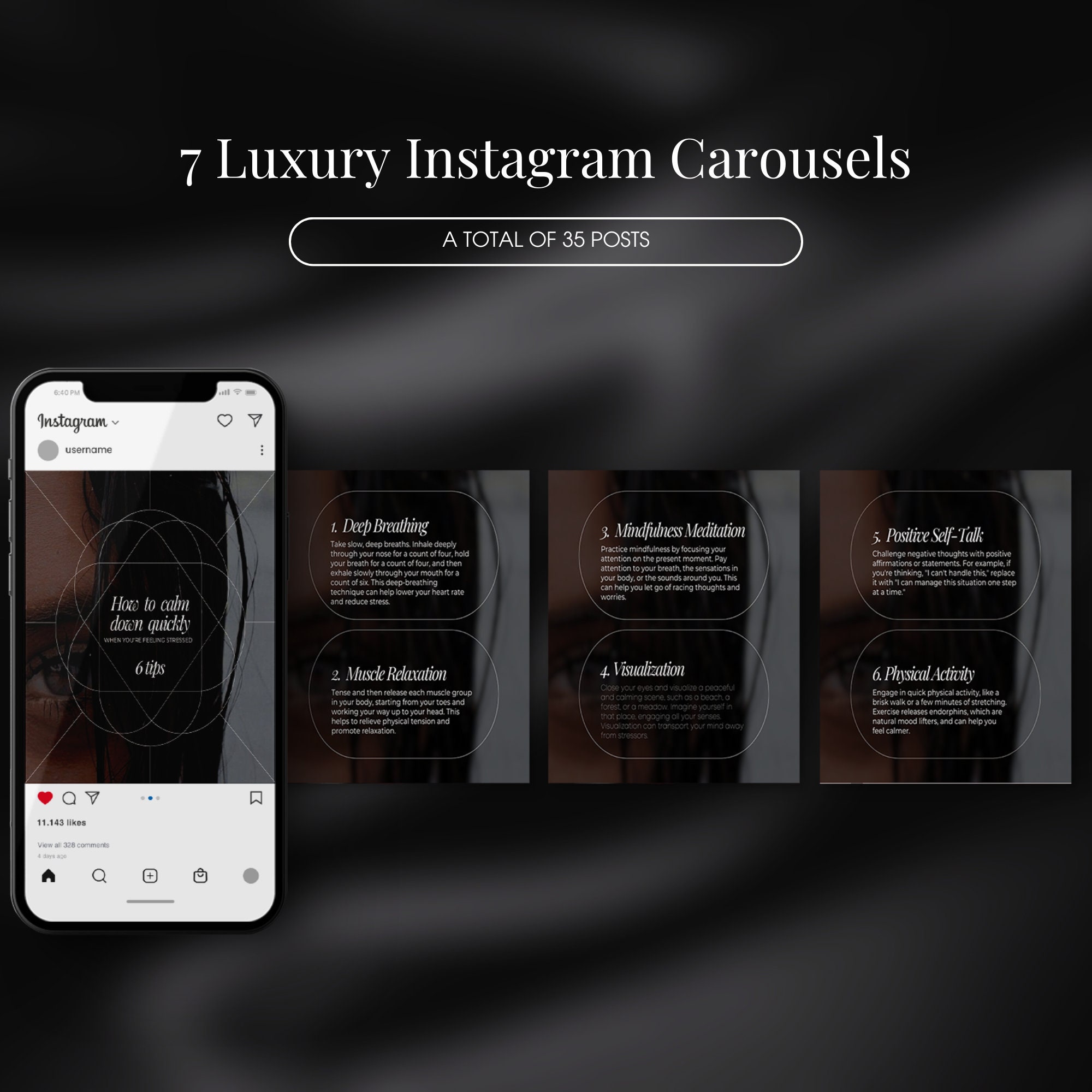 Mental Health Instagram Carousel | Therapist Templates | Psychologist ...