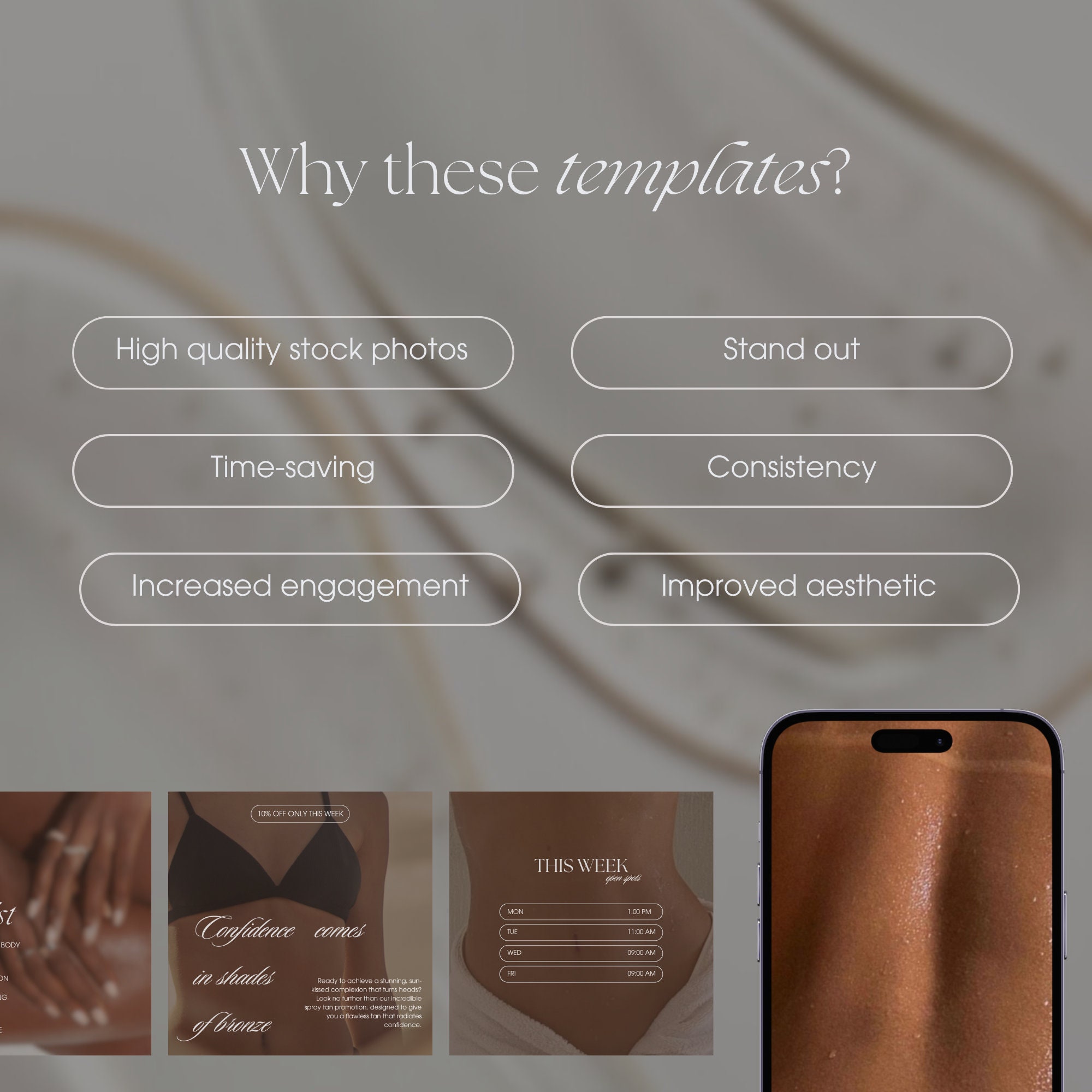 20 Deluxe Spray Tan Instagram Templates Spray Tanning Posts Etsy