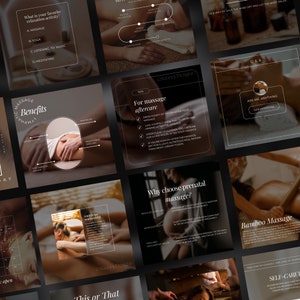 Instagram-mall för massage | Inlägg för massageterapeuter på sociala medier | Instagram-mall för massageterapi | Instagram-inlägg för spa | Massageinlägg bild 2