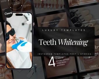100 Teeth Whitening Instagram Templates | LED teeth whitening  Templates | Teeth Whitening Post | Teeth Whitening Social Media Post Template