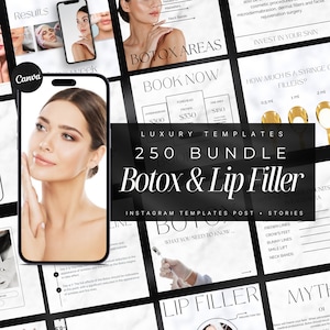 250 Luxury Nurse Injector Instagram Templates  | Botox Instagram Templates | Lip Filler Instagram Template | Medspa branding kit |