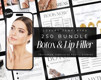 250 luxe verpleegsterinjector Instagram-sjablonen | Botox Instagram-sjablonen | Lip Filler Instagram-sjabloon | Medspa-brandingkit |