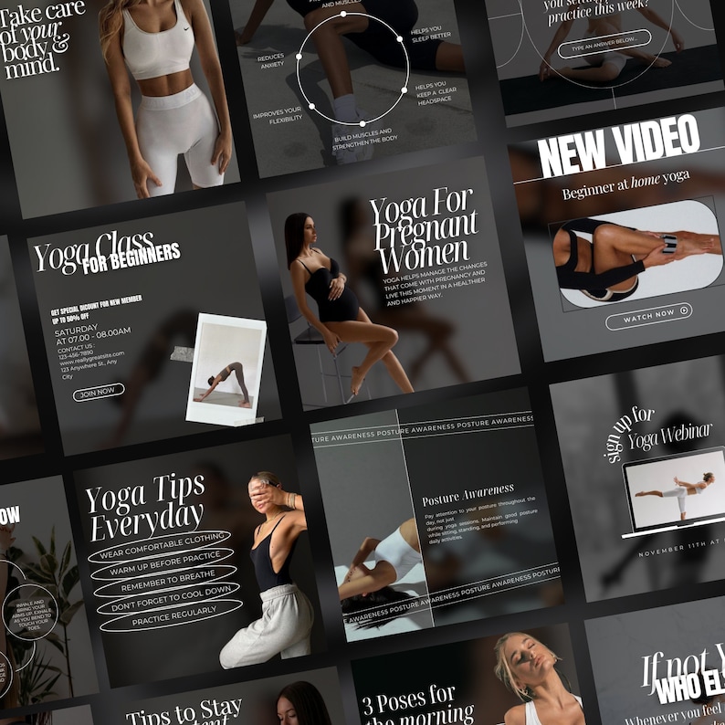 Yoga Instragram Templates | Wellness Coach Instagram Templates | Yoga ...