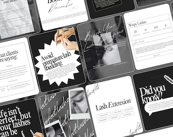 Lash Tech Artist Instagram Template | Lash Stylist Post Templates | Lash Tech Instagram Post | Lash Extension Post | Lash Tech Social Media