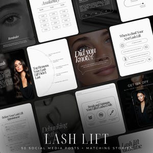Lash Lift Instagram Vorlage | Wimpern Dauerwelle | Lash Tech Instagram Post | Wimpern-Laminierung-Vorlagen | Lash Tech Social Media Post