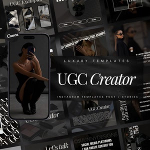 UGC Creator  Instagram Templates | Social Media Coach | UGC Creator Social Media Posts | Influencer Instagram Templates | UGC Portofolio
