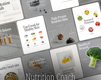 Nutrition Coach Instagram Templates  | Health Coach Instagram Templates | Nutrition Expert  | Dietician Template | Wellness Coach Templates