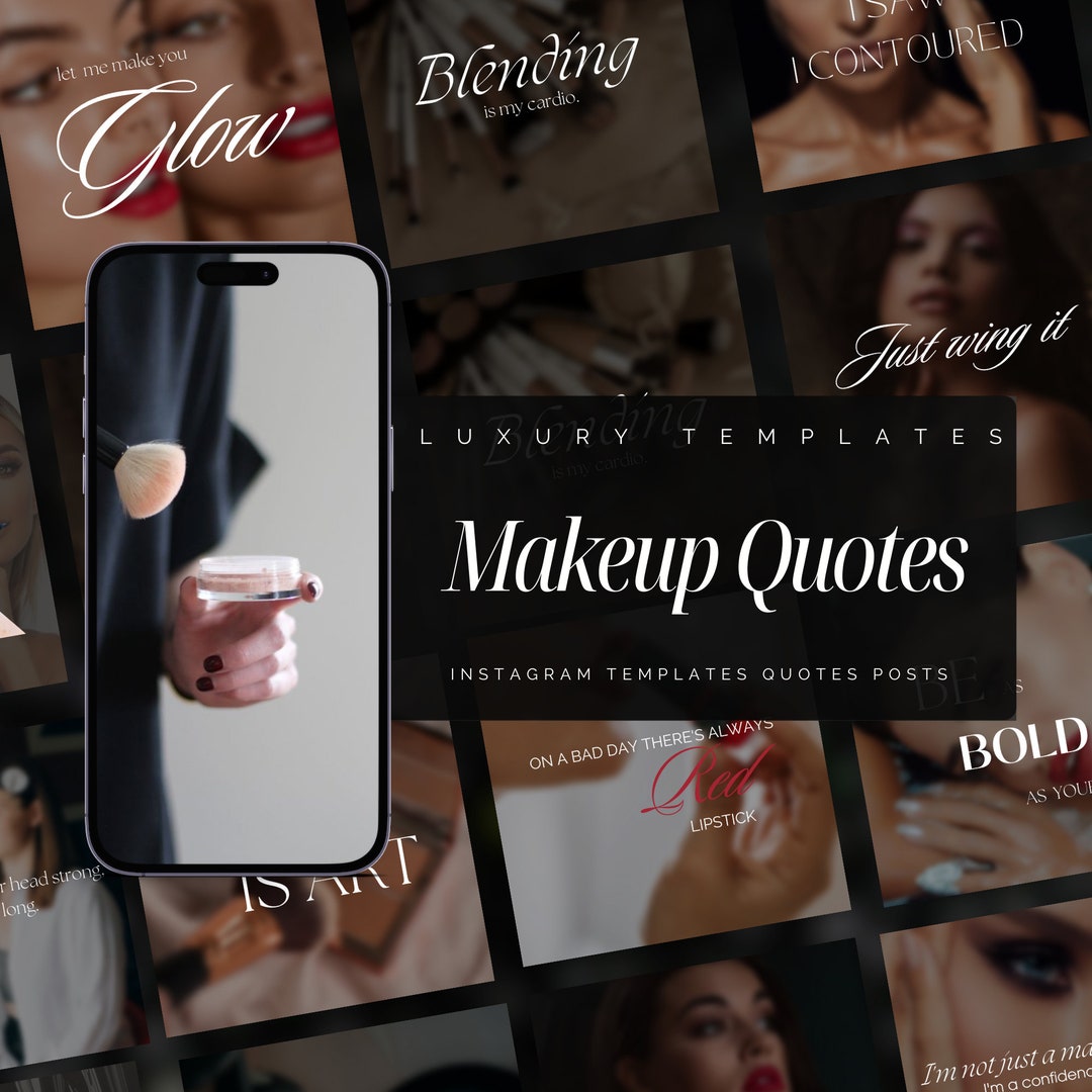 50 Makeup Artist Instagram Templates | MUA Templates | Makeup Instagram ...