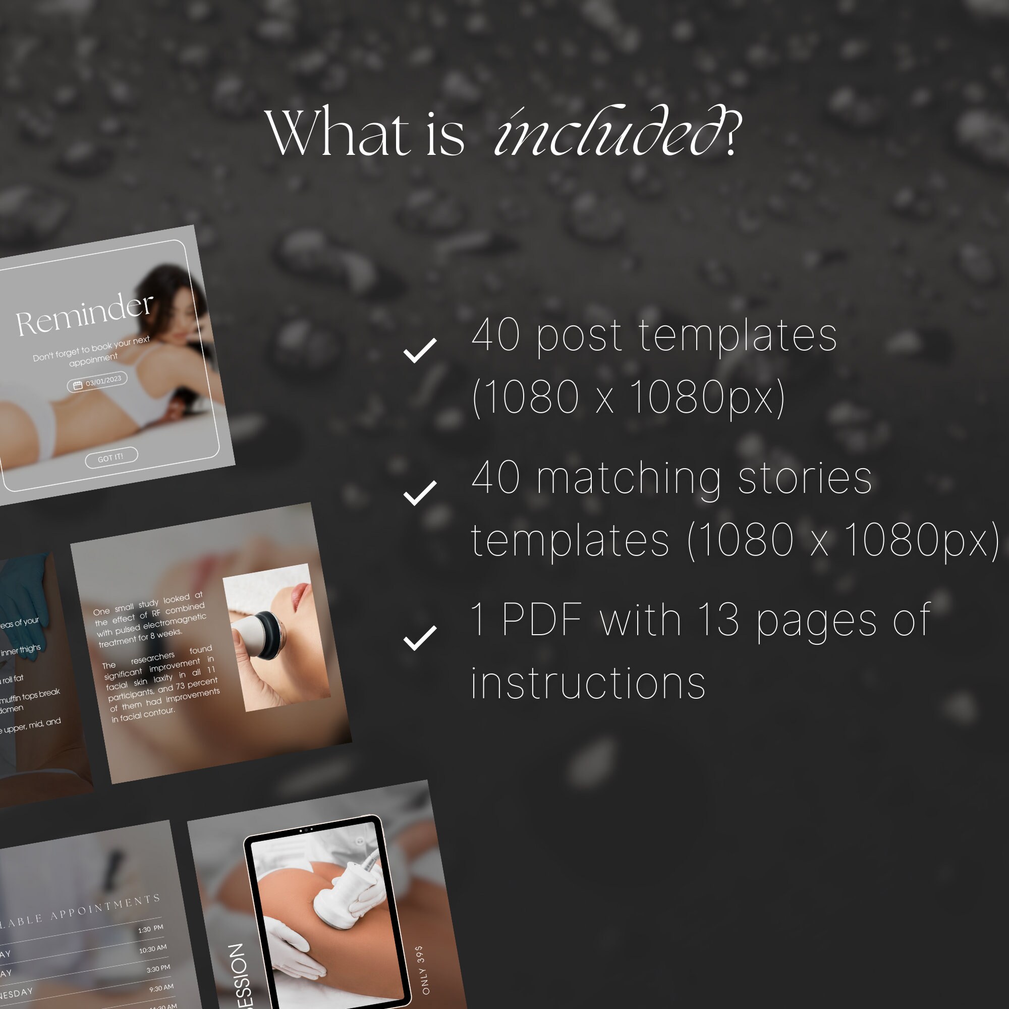80 Radio Frequency Instagram Templates | Body Contouring Templates | RF ...