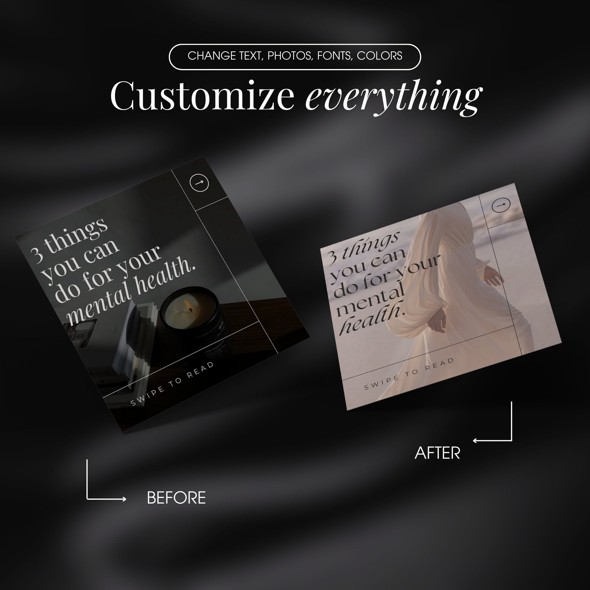 Mental Health Instagram Carousel | Therapist Templates | Psychologist ...