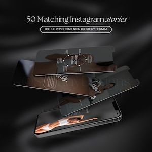 Może przedstawiać: Zestaw pięciu makiet ekran&oacute;w telefon&oacute;w kom&oacute;rkowych wyświetlających r&oacute;żne szablony historii na Instagramie. Szablony przedstawiają kobietę w białej bieliźnie i tekst, kt&oacute;ry brzmi "Przed zabiegiem" i "Mitem jest", z grafiką koła ze strzałkami wskazującymi r&oacute;żne części ciała.