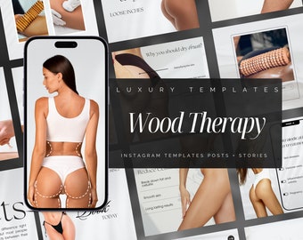 130 Wood Therapy Instagram Templates | Body Contouring Instagram Templates | Body Sculpting Instagram | Wood Therapy Social Media Posts
