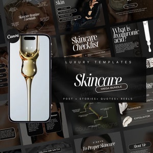 Skincare Instagram Templates | Esthetician Instagram Template | Dermatologist Templates | Skincare Social Media Posts | Skincare post | Acne
