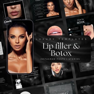 Luxury Nurse Injector Instagram Templates  | Botox Instagram Templates | Lip Filler Instagram Template | Medspa social media post