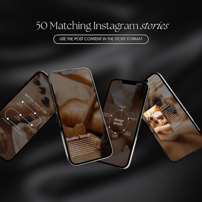Instagram-mall för massage | Inlägg för massageterapeuter på sociala medier | Instagram-mall för massageterapi | Instagram-inlägg för spa | Massageinlägg bild 8