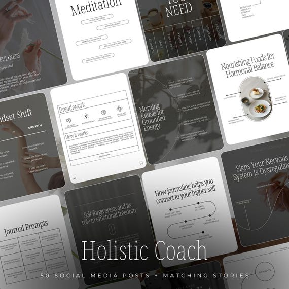 Holistic Coach Instagram Templates  | Health Coach Templates |  Wellness Coach Templates | Holistic Coach Posts | Holistic Health Coach Post