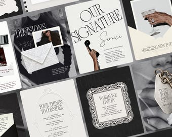 Luxury Old Money Aesthetic Posts, Instagram Social Media Manager Templates, Content Creator Templates, Old Money Templates, Instagram Post
