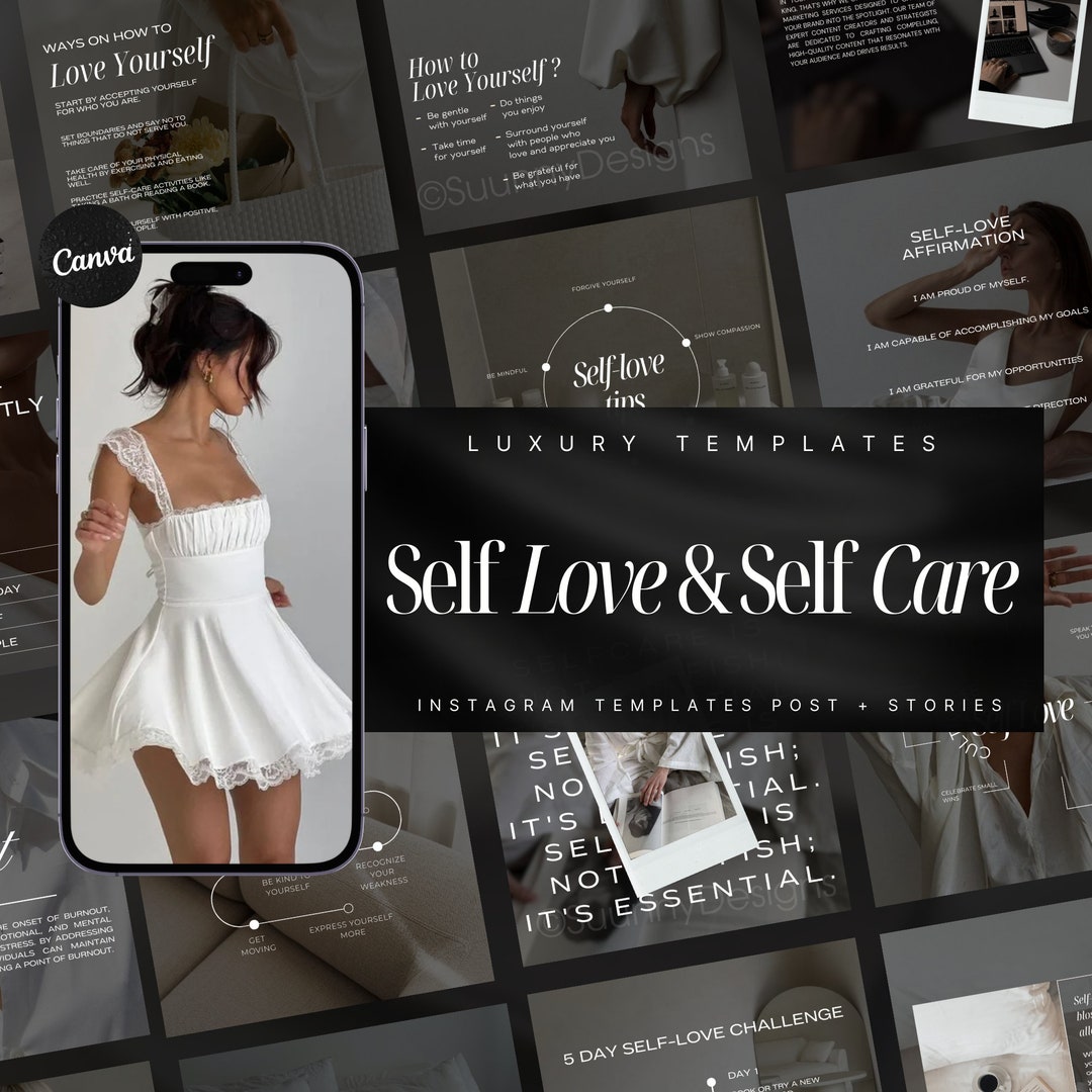 Self Care Instagram Templates | Mental Health Templates | Wellness ...