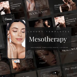 Mesotherapy Instagram Templates | Esthetician Instagram Template | Facial Treatment Template | Skincare Social Media |  Mesotherapy facial